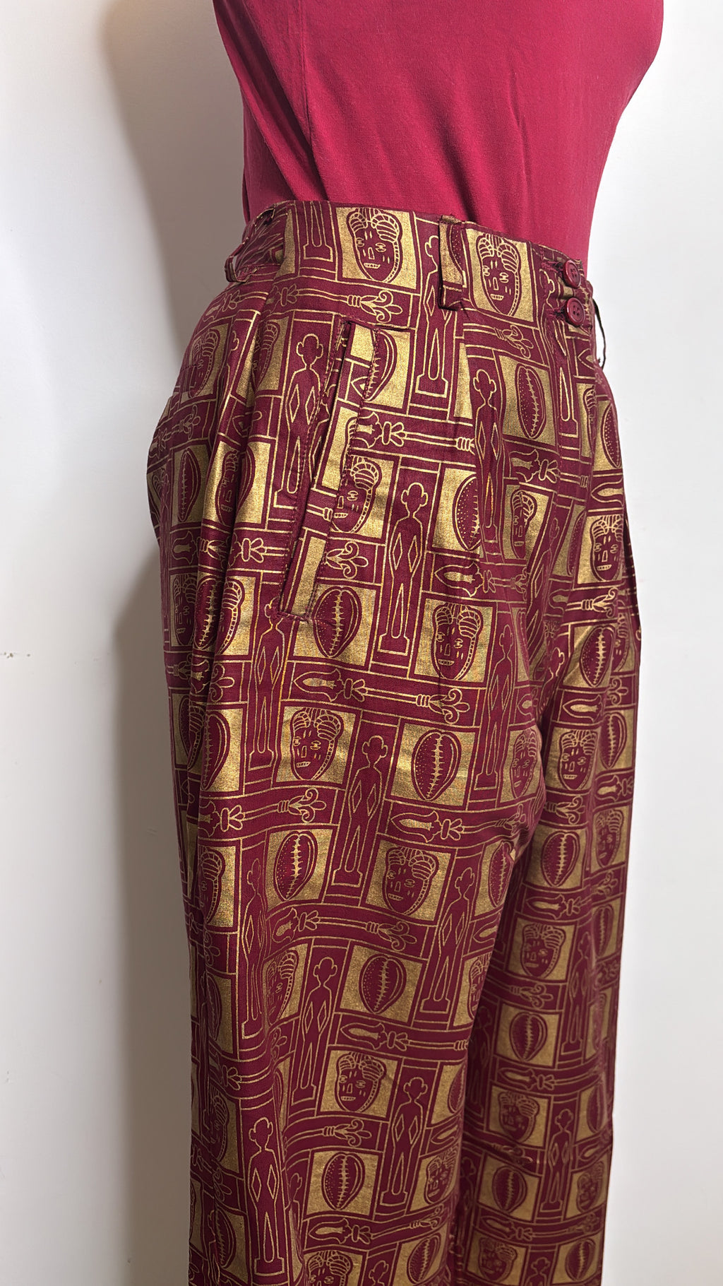 Pantalon en Wax coupe large