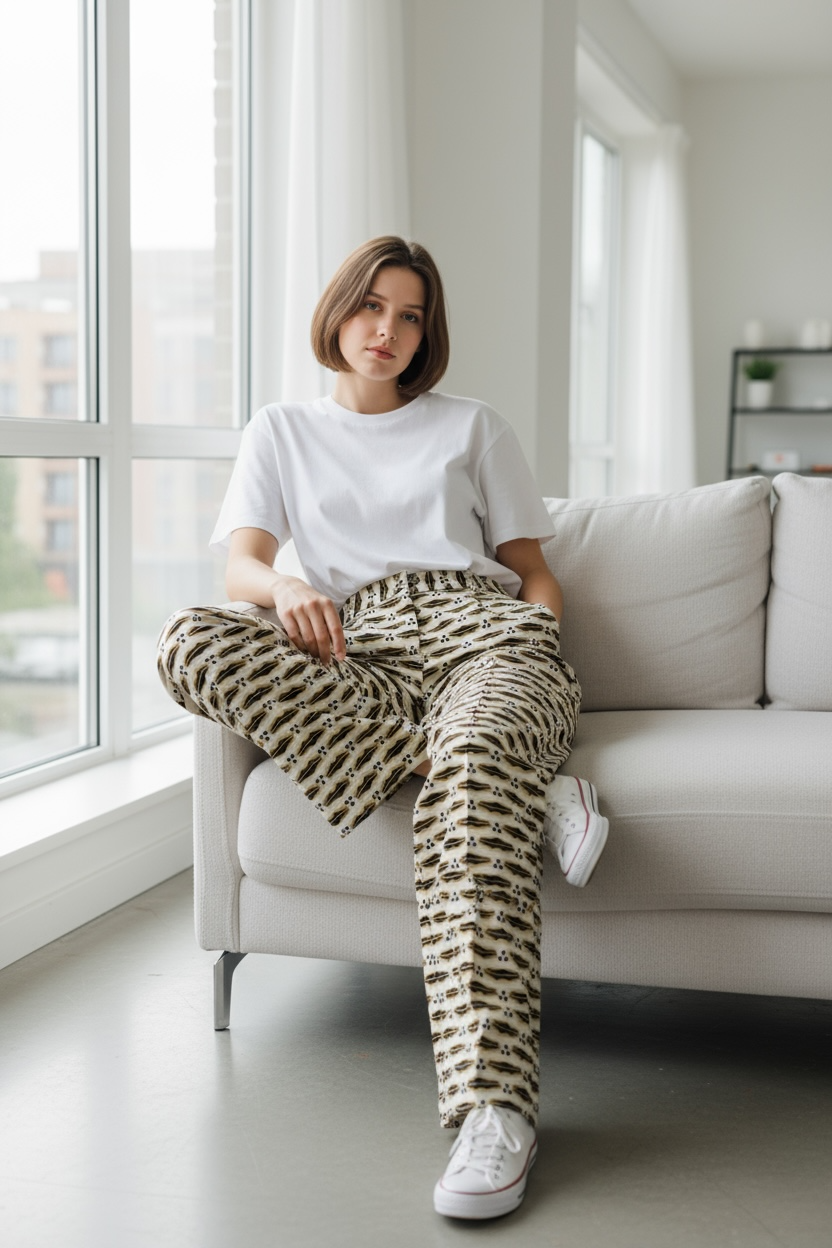 Pantalon en Wax tissu africain