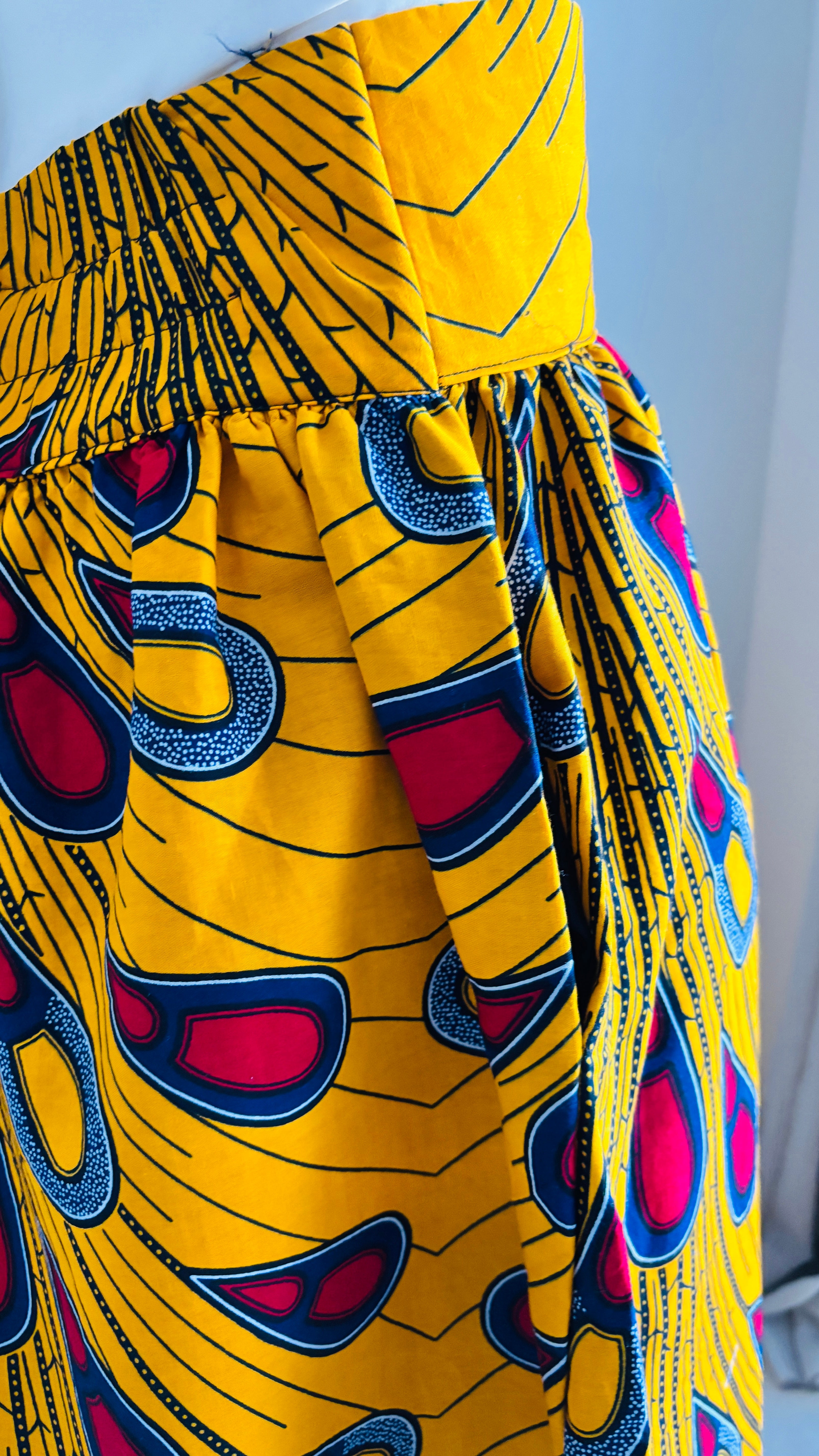 Jupe longue africaine en wax jupe pagne africain