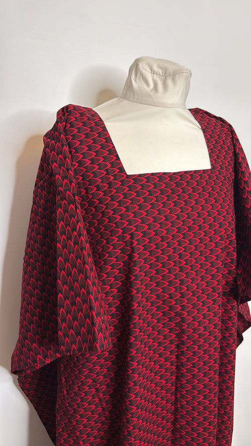 Boubou africain en Wax fait main en coton motif  écailles