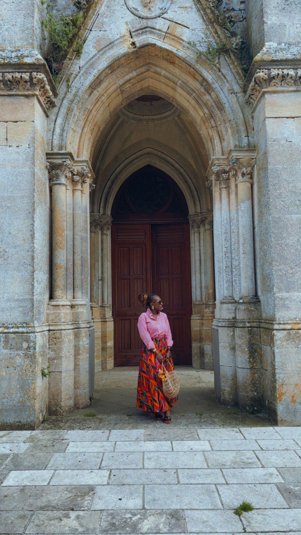 Jupe Longue africaine femme en Wax AUDREY boutonnée à l’avant et disponible sur commande