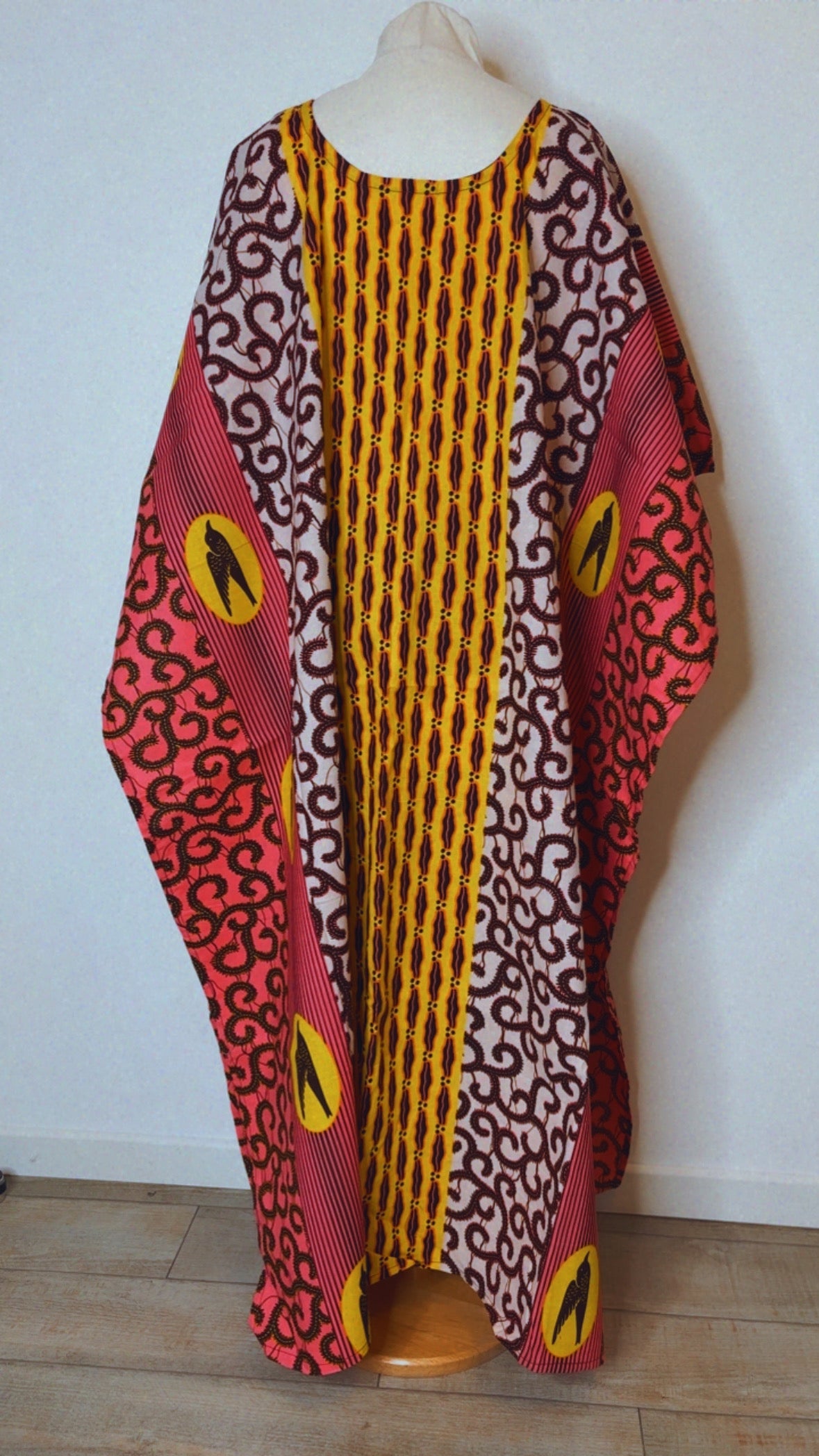 Boubou  africain en Wax tunique africaine fait main en coton