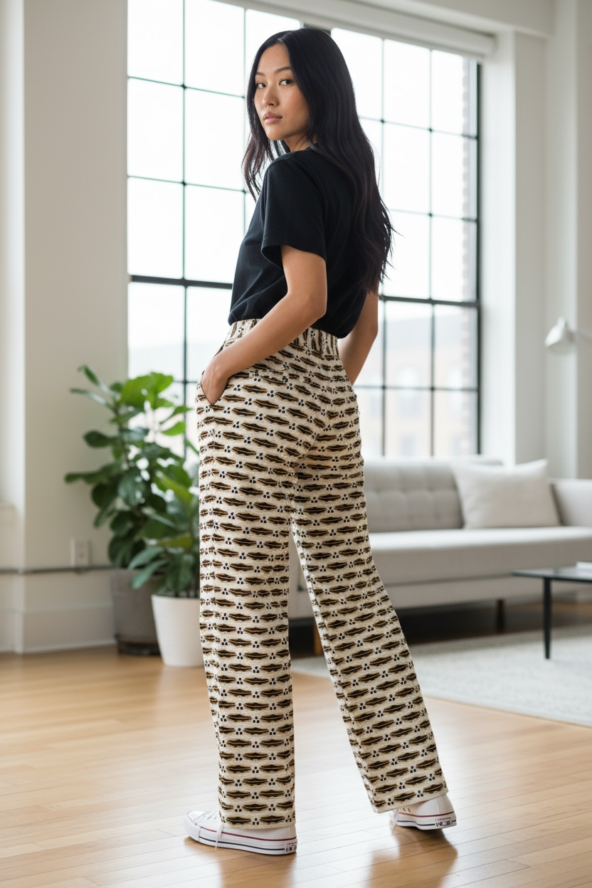 Pantalon en Wax tissu africain