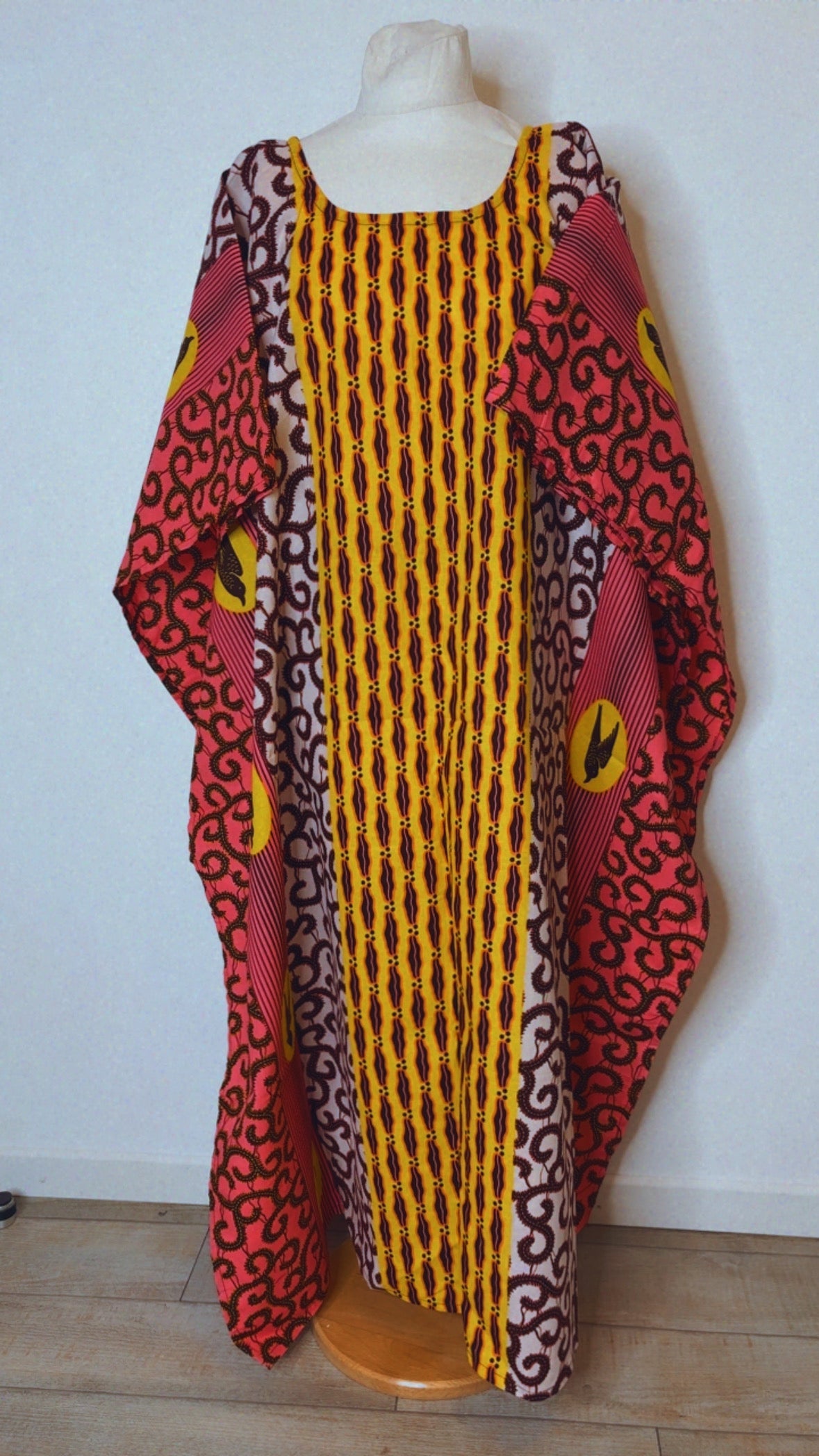 Boubou  africain en Wax tunique africaine fait main en coton