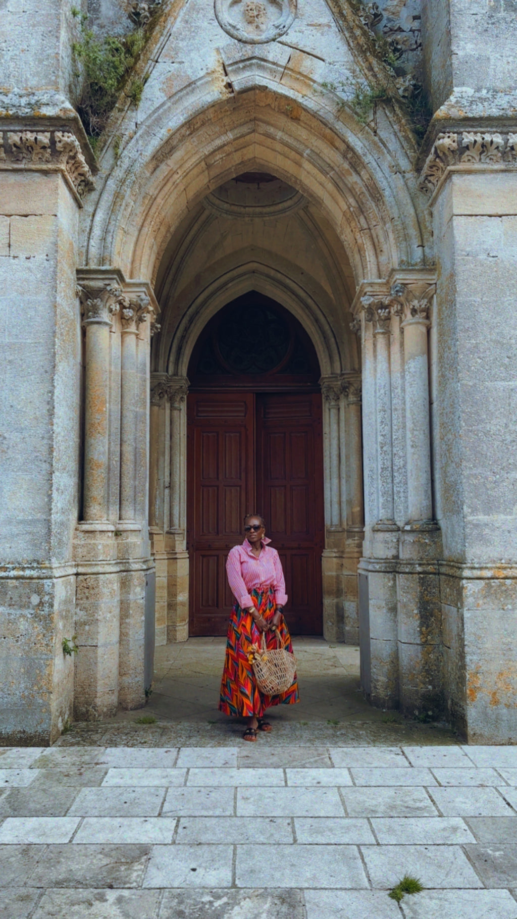 Jupe Longue africaine femme en Wax AUDREY boutonnée à l’avant et disponible sur commande