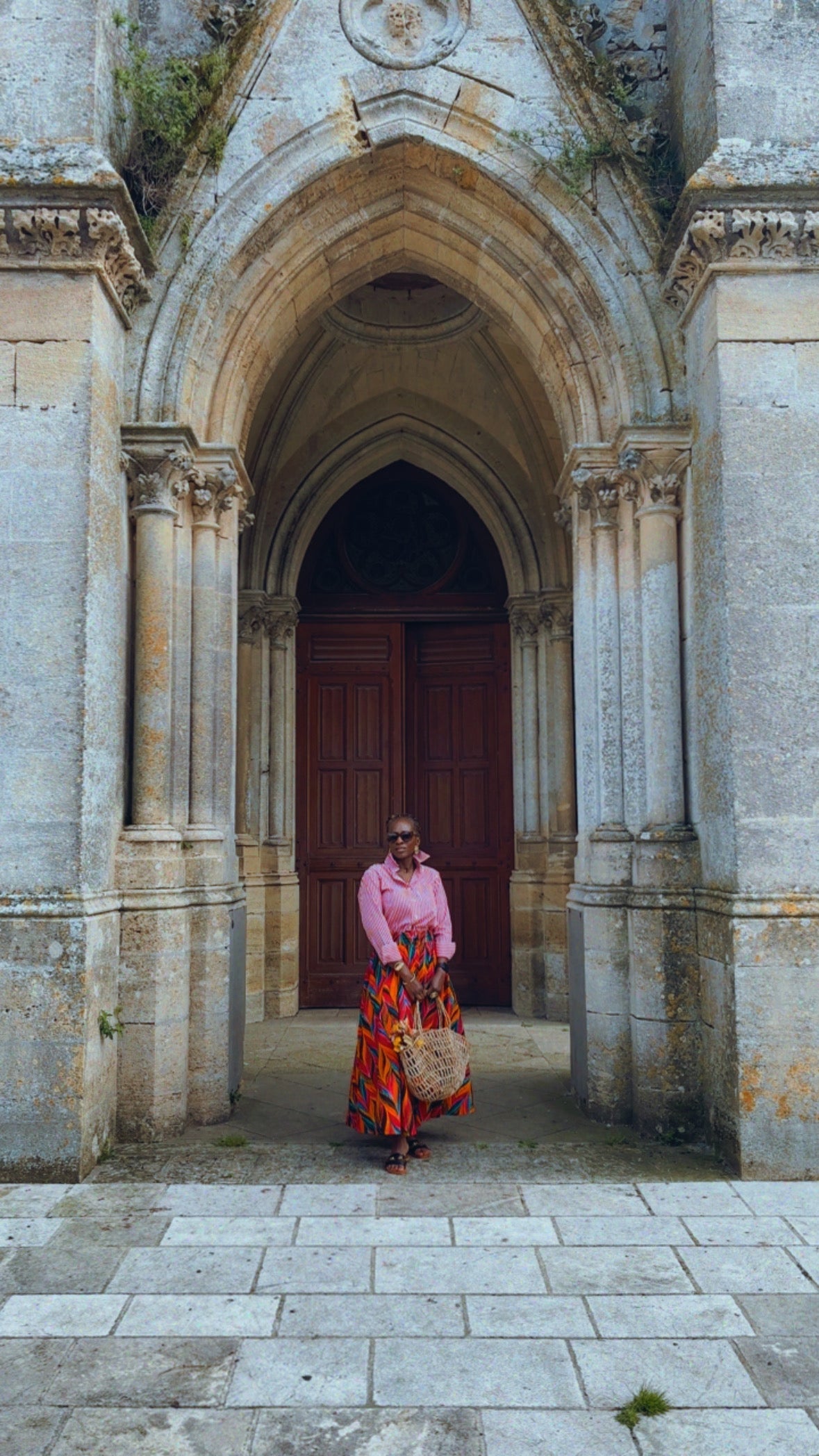 Jupe Longue africaine femme en Wax AUDREY boutonnée à l’avant et disponible sur commande