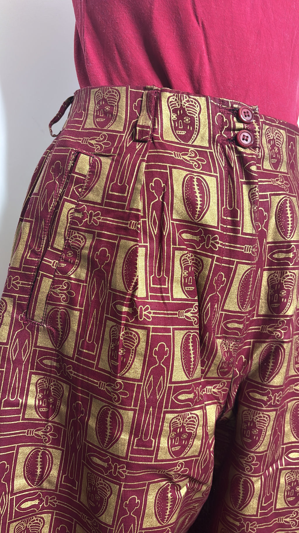 Pantalon en Wax coupe large