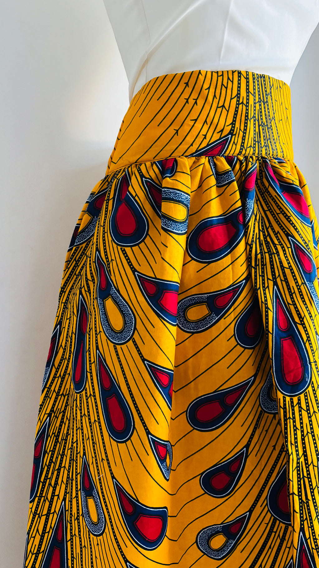 Jupe longue africaine en wax jupe pagne africain