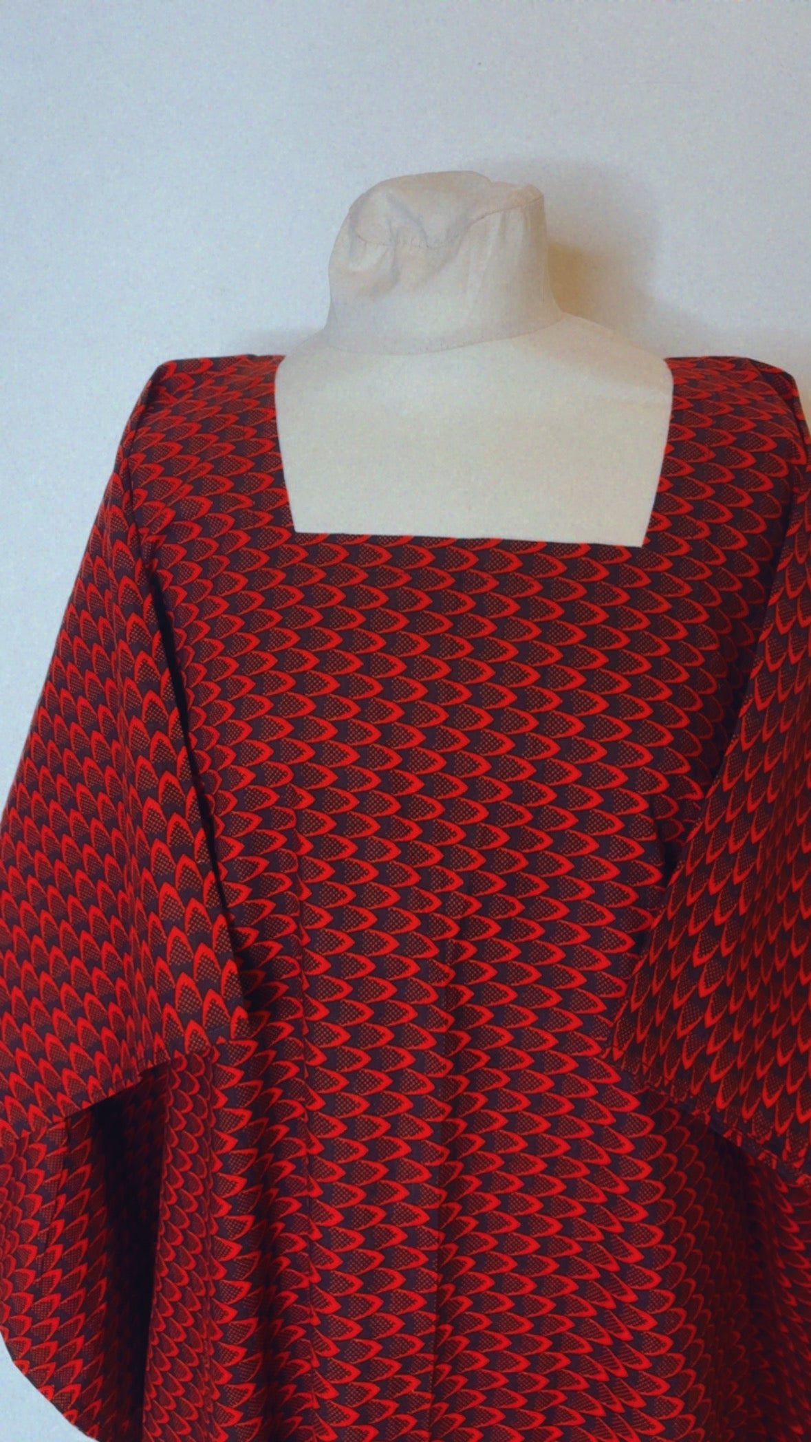 Boubou  africain en Wax tunique africaine fait main en coton