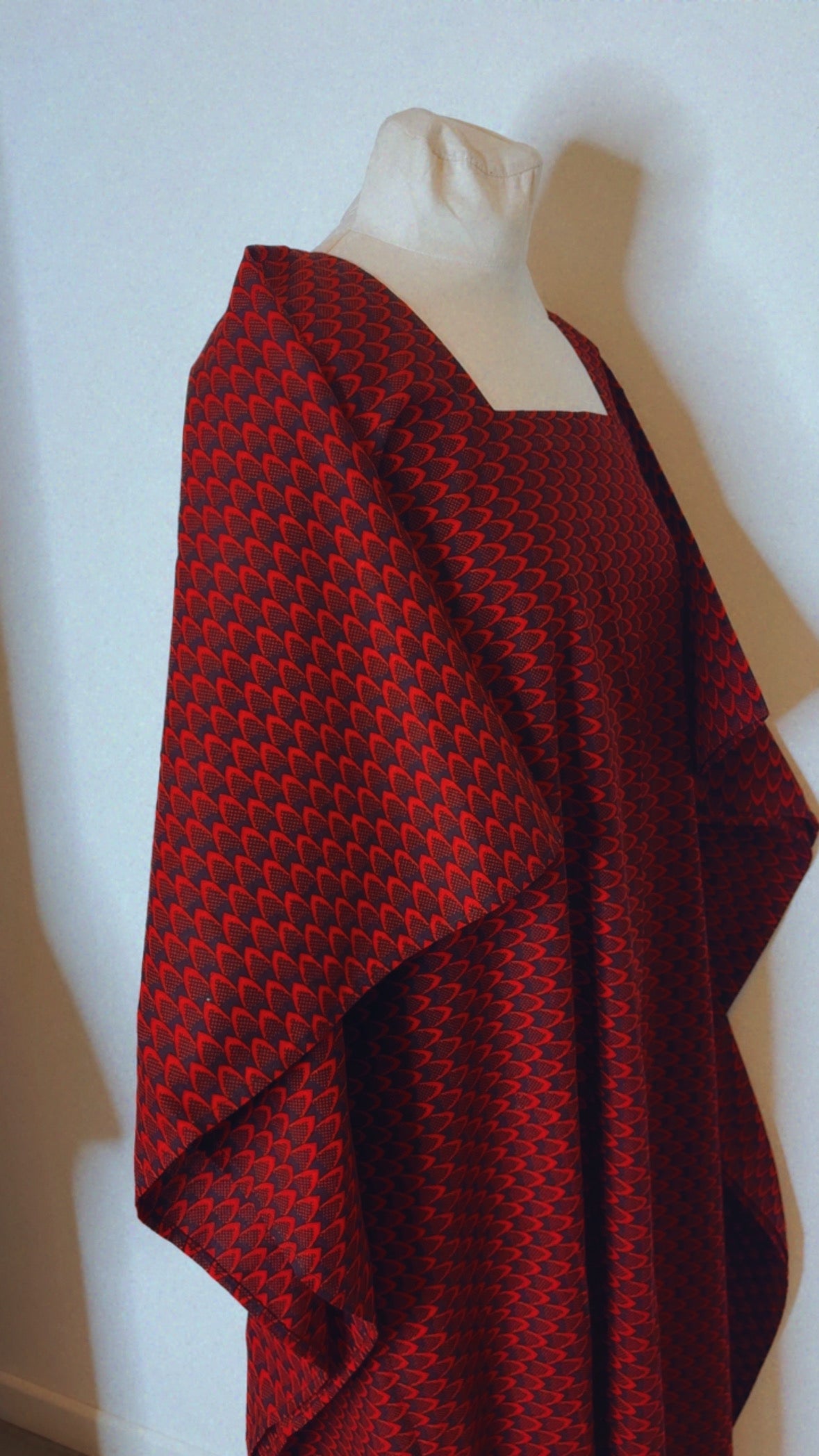 Boubou  africain en Wax tunique africaine fait main en coton