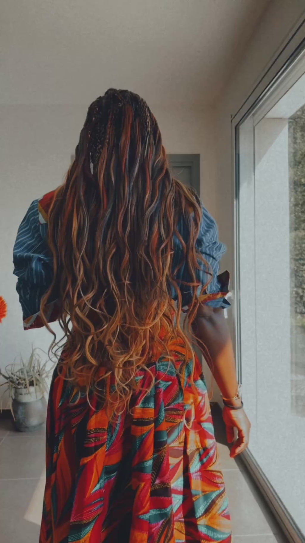 Jupe longue africaine en wax  motif ethnique tissu africain colorée idéale pour les occasions